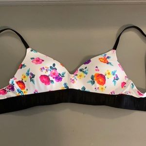 PINK floral wireless bra